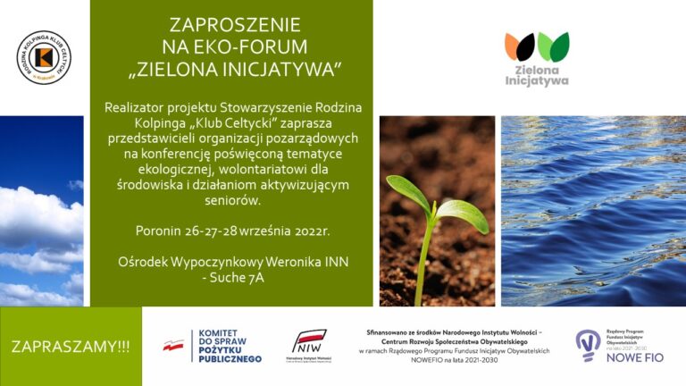 Zapraszamy na&nbsp;EKO FORUM w&nbsp;Suchem k. Poronina!