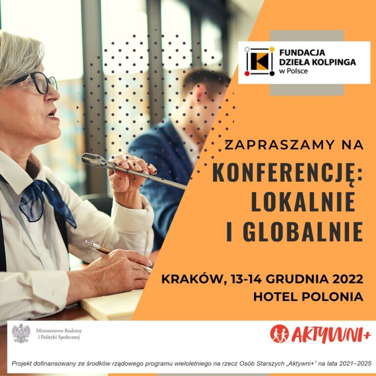 ZAPROSZENIE NA&nbsp;KONFERENCJĘ „SENIORZY DLA ZRÓWNOWAŻONEGO ROZWOJU”